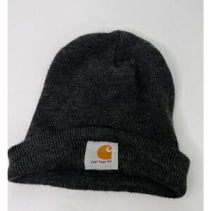 Carhartt One Size Unisex Adult Black Knitted Acrylic Beanie Hat Headwear A18-CLH